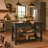 Wood Kitchen Island 2 Drawers 2 Shelf Black | -1520375295