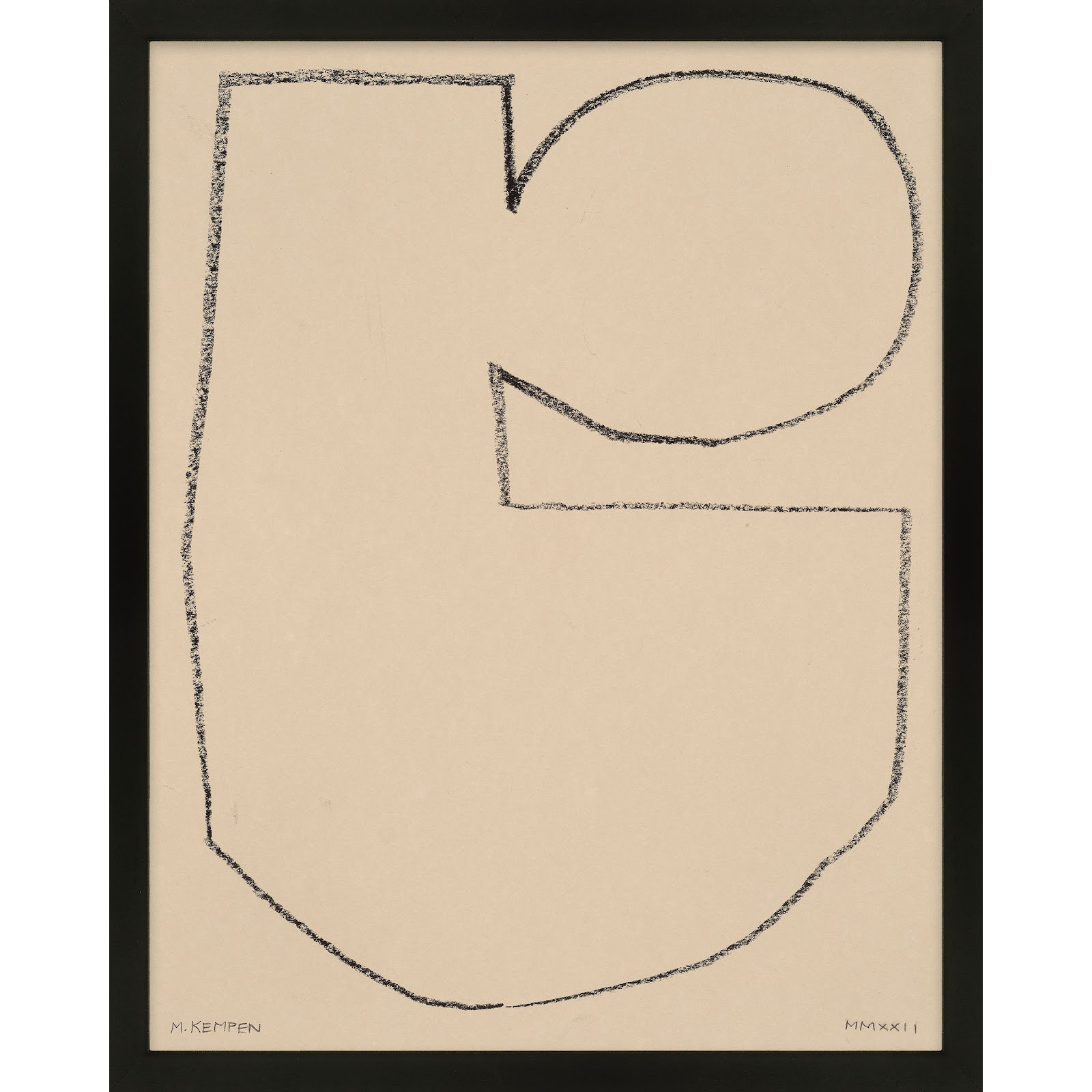 Outlines 5 by Michael Kempen, Black Framed, 40" W x 50" H