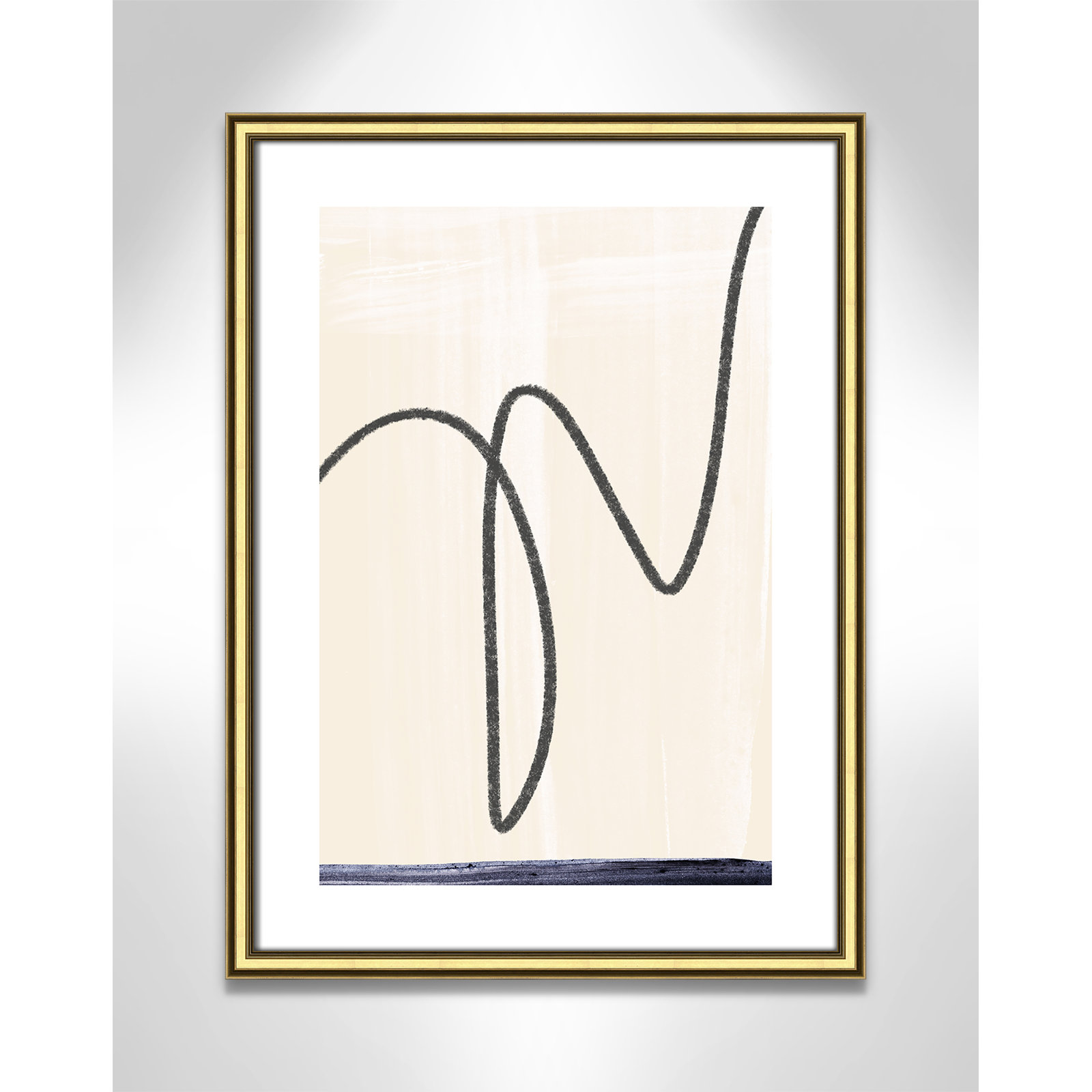 Tigerlily "Departured I" Painting, 24.25" H x 18.25" W x 0.88" D, Gold Framed Paper