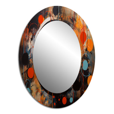 Fascinating Abstract Shapes II - Miroir mural ovale moderne