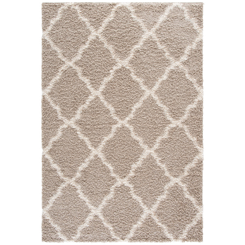 Lapidge Geometric Beige Area Rug, Rectangle 5'1" x 7'6"