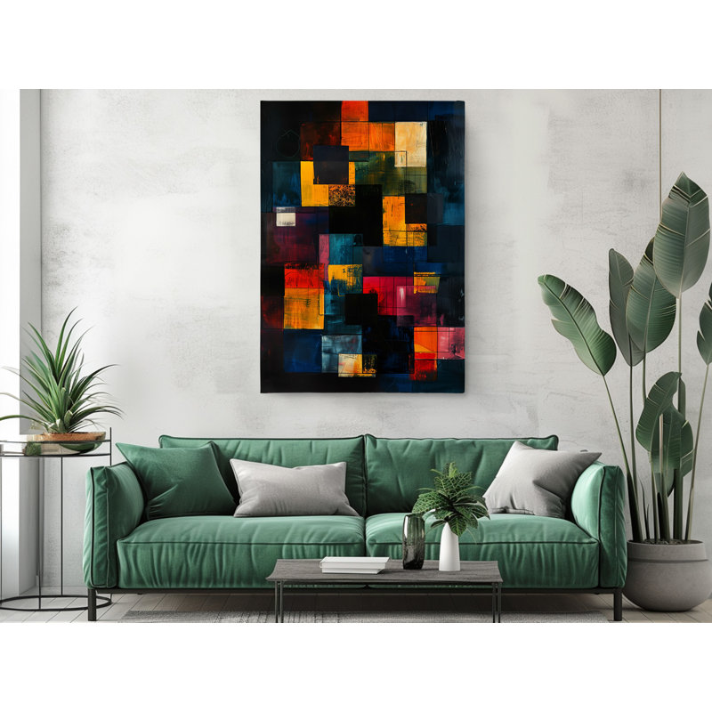 Impression sur toile abstraite moderne moderne Mid-Century, décoration murale moderne pour la maison et le bureau