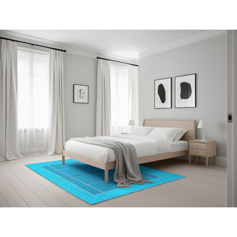 Tapis de tennis cour bleue, Rectangle 5 pi x 7 pi