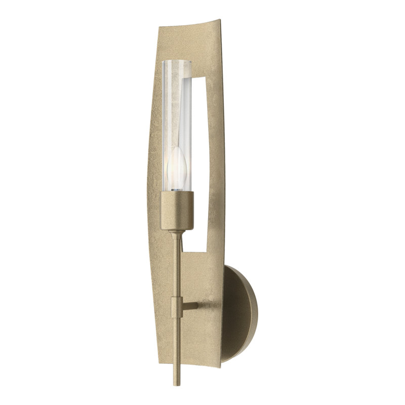 Passage Steel Flush Mounted Sconce, Clear, Soft Gold