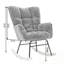 Chaise berçante en tissu Teddy avec base robuste-1767650551