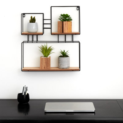 3 Piece Cube Shelf with Adjustable Shelves