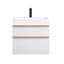 Meuble-lavabo mural blanc 24 po avec lavabo en acrylique intégré, 2 tiroirs à fermeture en douceur, armoire flottante pré-assemblée et moderne-625920691-625920689
