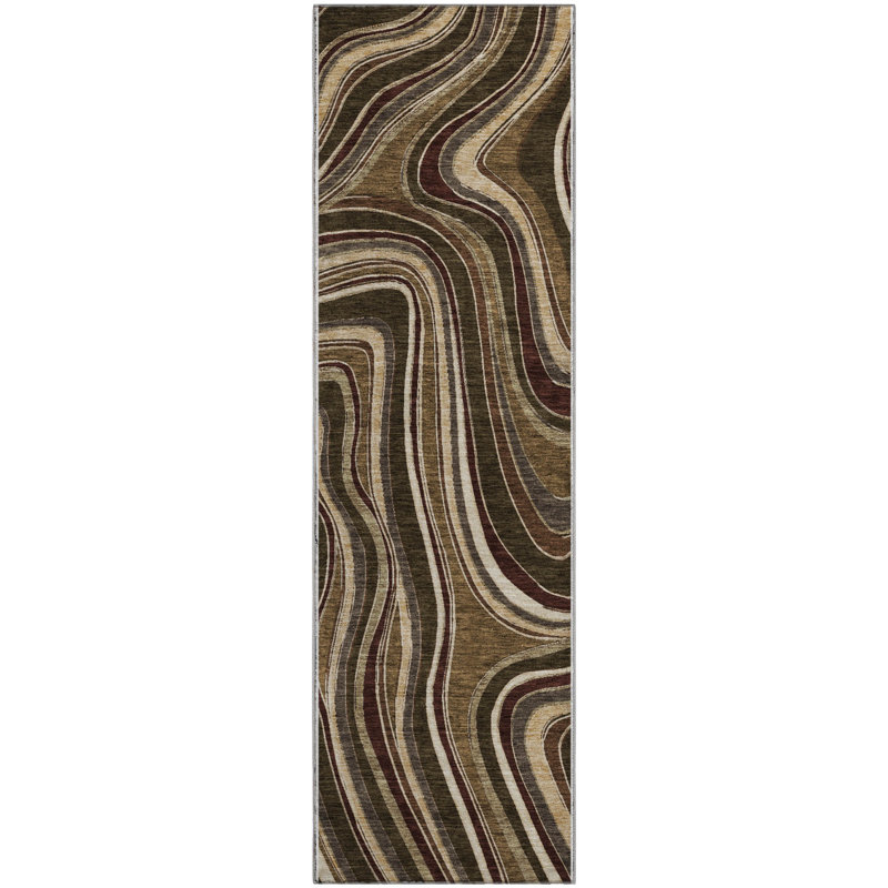Premium Machine Washable Prisco Fudge Rug, Runner 2'3" x 7'6"