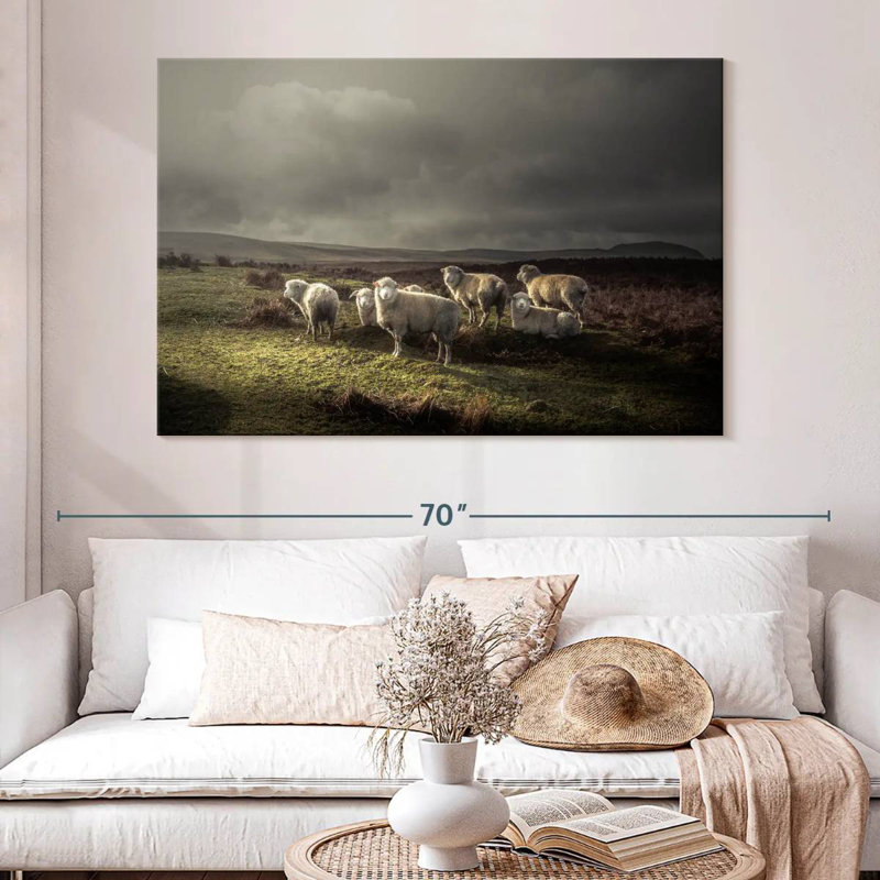 Brampt Storm Grazing Sheep, 34" H x 51" W