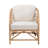 Triston Upholstered Rattan Armchair