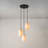 3-Light White Glass Pendant Light