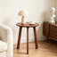 Tables de bout Modern, table d'appoint ronde en bois massif pour espaces compacts