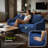 64" Mid-Century Modern 3-Seater Sofa 4" Wide Arc-Notched Armrests Compact Design-225907161