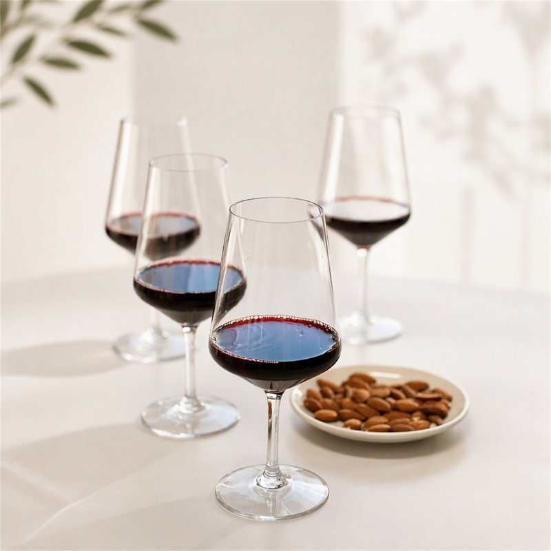 Ensemble de 4 verres à vin en plastique (56 cl)