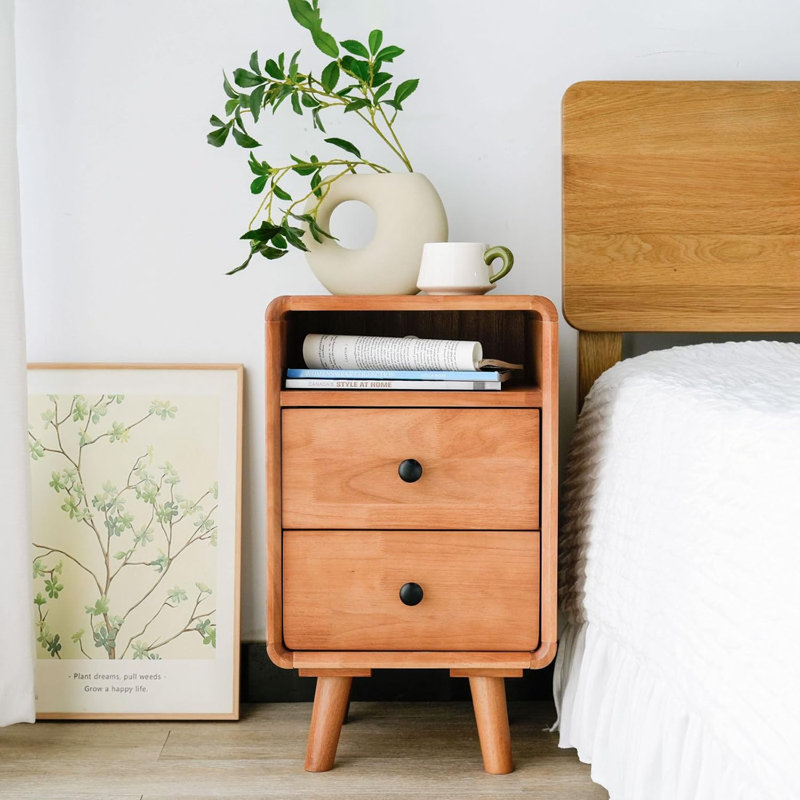 Solid Wood Bedside Table
