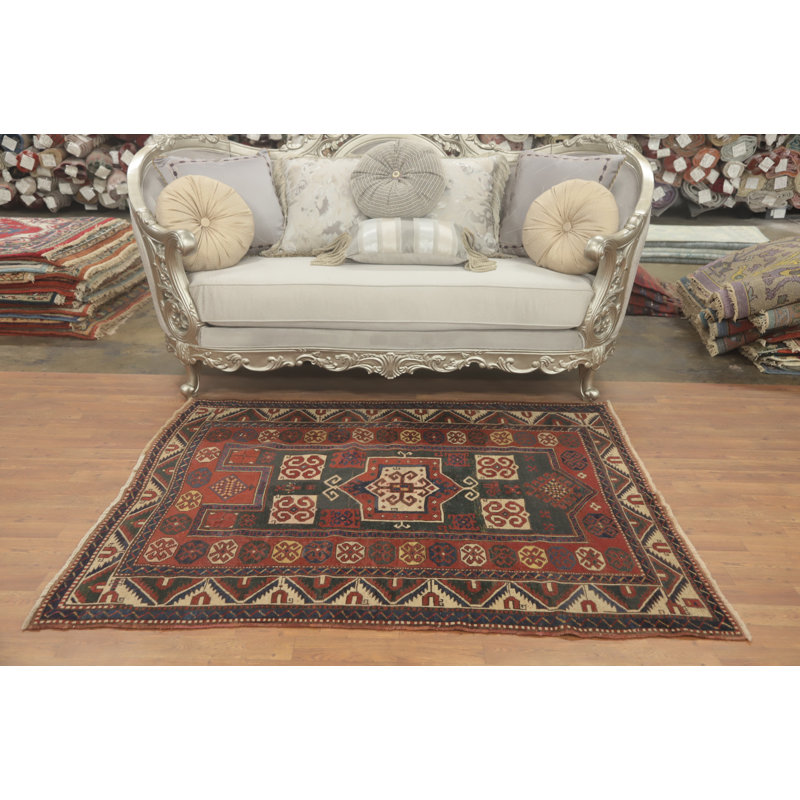 Tapis tribal teint à la main 5 x 6