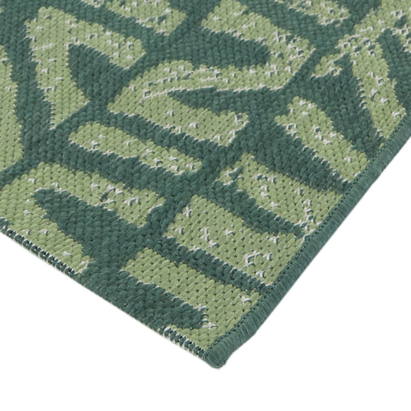 Tapis intérieur / extérieur abstrait moderne Lavon, Rectangle 7 pi 10 po x 10 pi
