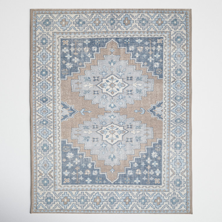 Distillery Handmade Beige/Blue Rug