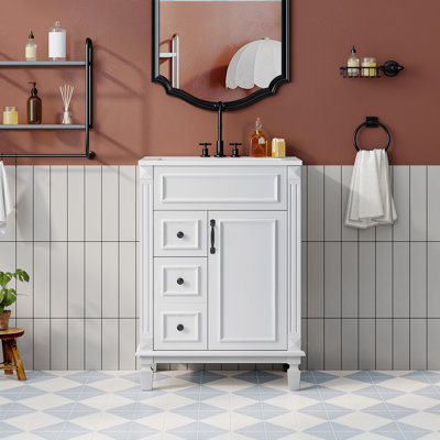 Meuble-lavabo 24 po avec lavabo en céramique