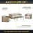 4-Piece Deep Seating Outdoor Patio Conversation Set With Ivory Cushions