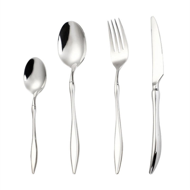 Ensemble de couverts 16 pièces en acier inoxydable 304 - couteau à steak, cuillère, fourchette, cuillère à dessert, cuillère à riz, cuillère à soupe - colonne romaine - vente en gros