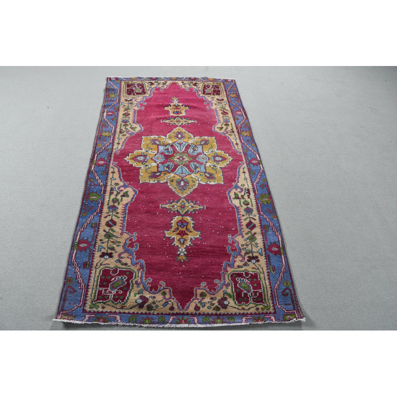 Tapis turc anatolien chic et chic rétro idéal pour la salle à manger et le décor bohème