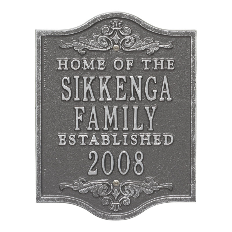 Buena 5-Line Wall Address Plaque, Bronze Verdigris, Yes