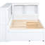 Lit de jour simple blanc avec prises et rangement - Bois massif pour une addition de chambre à coucher élégante-1445418347
