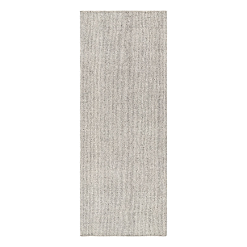 Hand Knotted Wool Area Rug in Gray