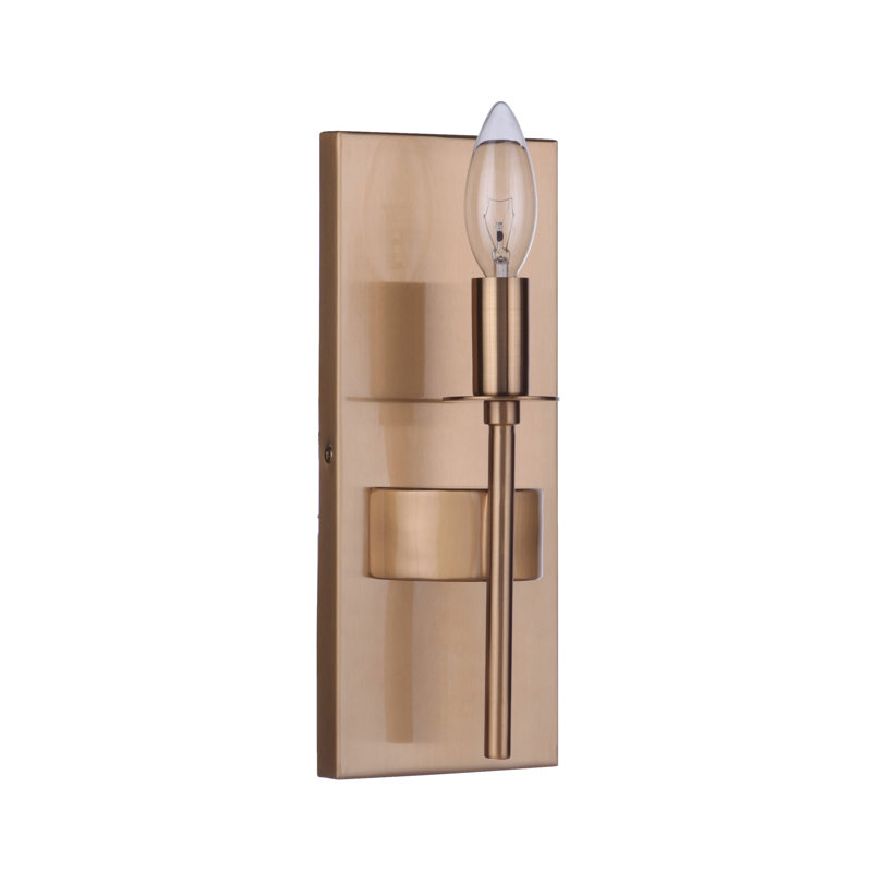 Larrson Satin Brass Direct Wired Electric Wall Sconce