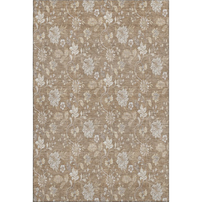 Premium Machine Washable Prisco Copper Rug