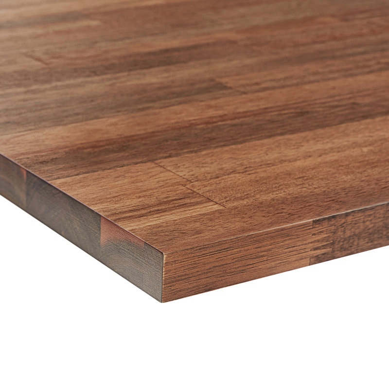 Plateau de table en bois d'acacia massif Husse, H 1 po x l 25 po x P 24 po, Bois rouge