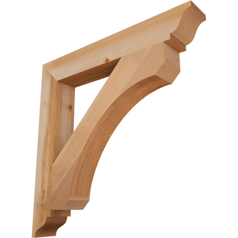 Support en bois rustique traditionnel BKTLEC01, Cèdre rouge de l'Ouest (lisse), H 28 po x l 3,5 po x P 28 po