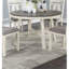 Ensemble de salle à manger pour 4 personnes avec table ronde et 4 chaises d'appoint, plateau en bois Clean Lines-677036970-677036969