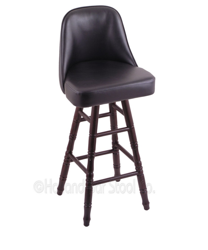 Grizzly 24" Swivel Bar Stool, Medium Maple, Counter Stool (24” Seat Height)