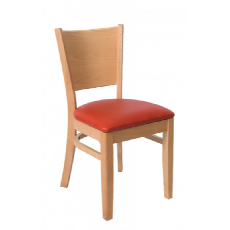 Side Chair, Red, Dark Mahogany
