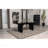 Black Rectangular Double Pedestal Dining Table