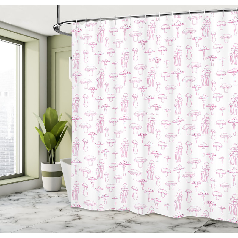 Shower Curtain with Hooks Included, 69" W x 84" L, Dark Magenta