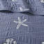Courtepointe en coton bleu marine - 100% avec broderie lavable à la machine 4 pièces, images côtières, facile à nettoyer-120258469-120258471