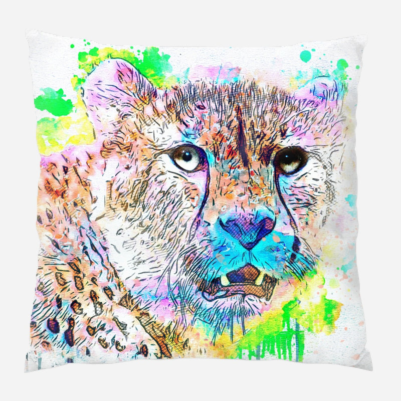 Coussin guépard Chicago, Microsuède, Intérieur