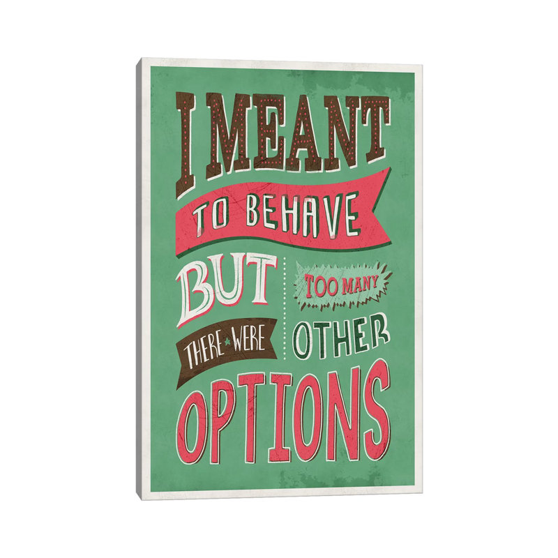 Too Many Options by Ester Kay - Wrapped Canvas Print, 20.32 cm H x 30.48 cm W