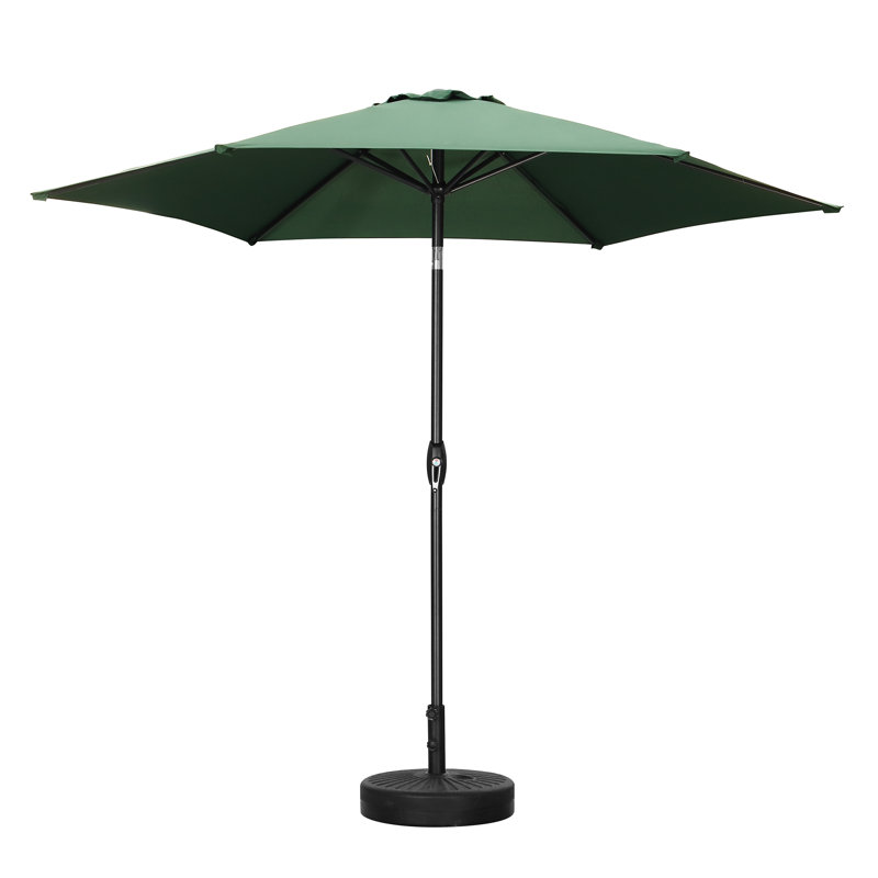 Parasol de marché 7,5 pi avec base Ehmann, Vert