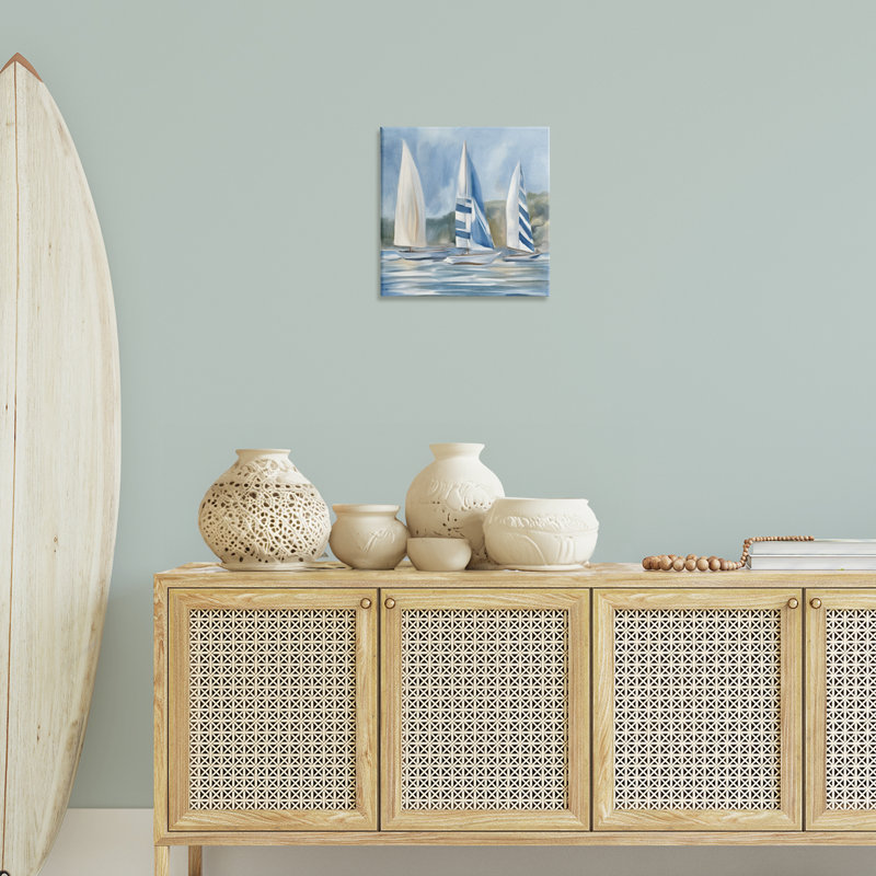 Art mural sur toile Sailo Trio Drifting par Kim Allen, H 17 po x l 17 po