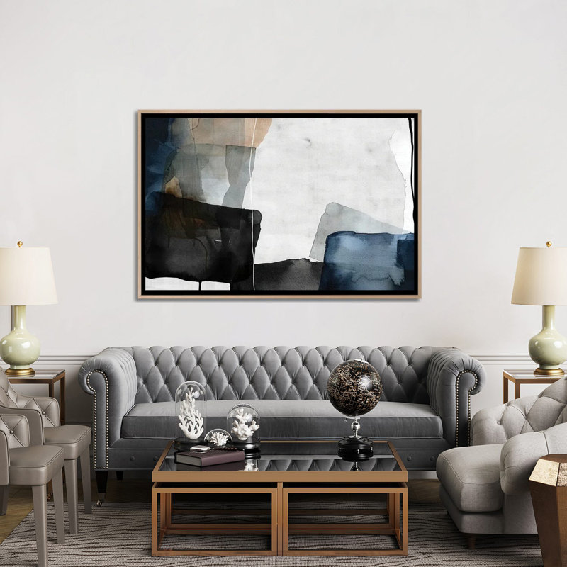 Shades Of The Deep - Wall Art Print - Framed Canvas, Beige