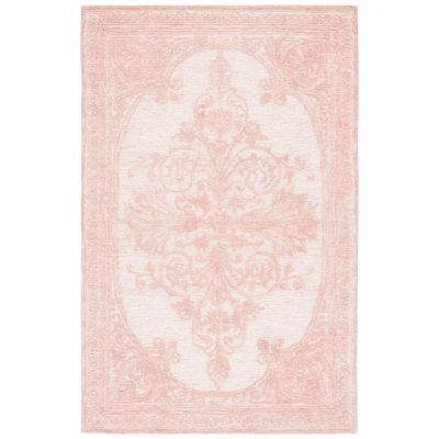 Alexia-Leigh Oriental Hand-Tufted Pink/Ivory Area Rug