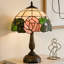 Lampe de table en verre coloré à 1 lumière de style Tiffany pour chambre à coucher et salon