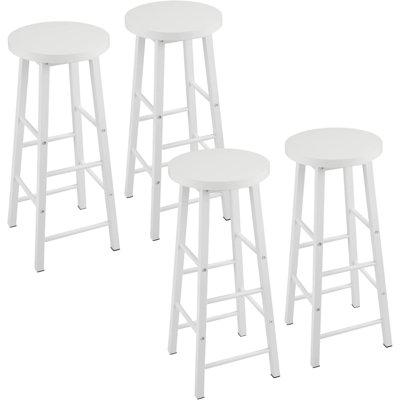 Upholstered Counter Stool with Metal Frame