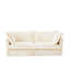 Coussin profond recouvert de velours côtelé 2 places - confortable, housse amovible, velours côtelé crème-1503083533