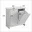 Panier à linge incliné avec paniers amovibles, armoire de rangement cachée, organisateur de maison autoportant, blanc
