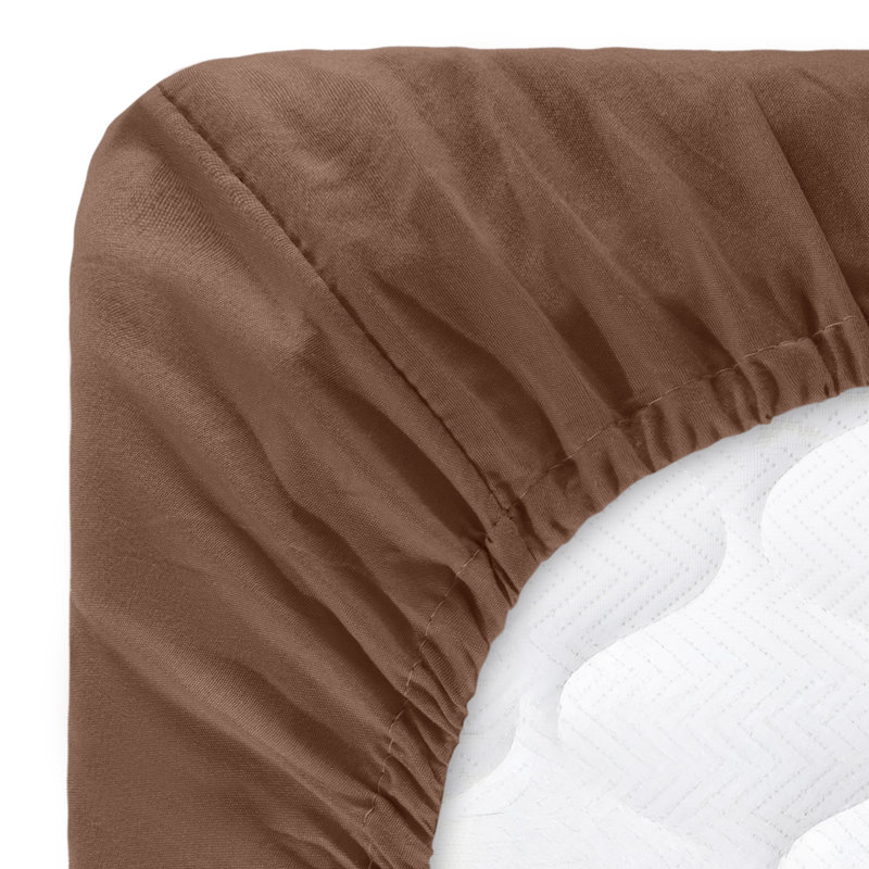 Series 1200 Brushed Microfiber Sheet Set - Wrinkle, Stain & Fade Resistant Bed Linens & Pillowcases, Chocolate